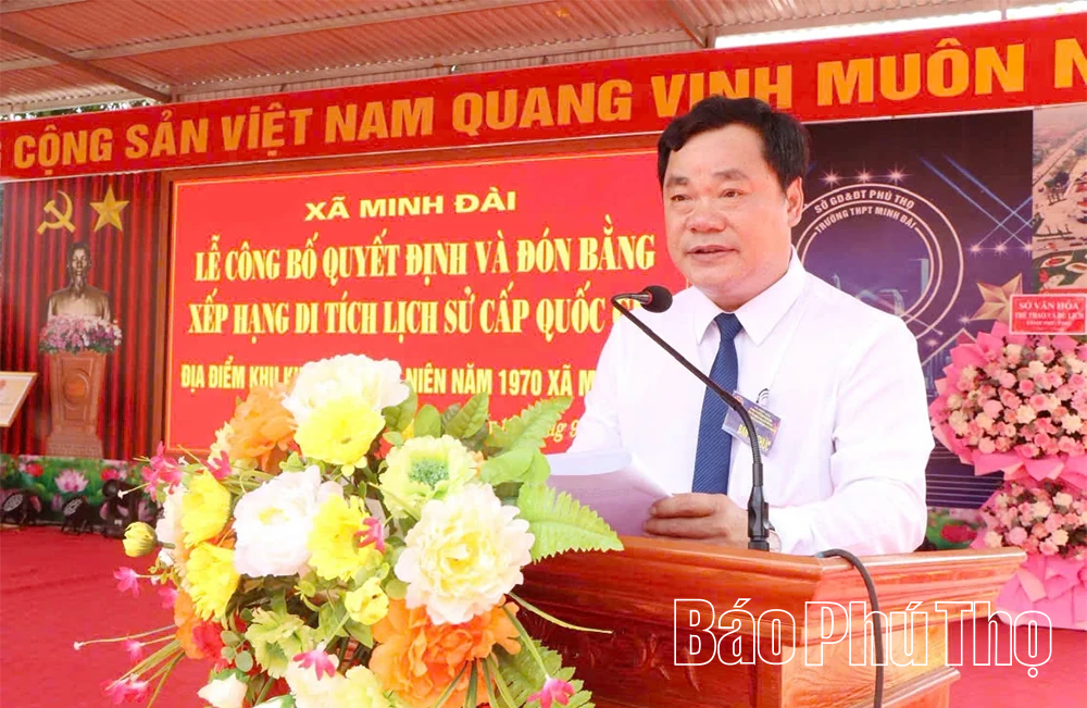 Công bố quyết định xếp hạng Di tích lịch sử cấp Quốc gia: Địa điểm Khu Kinh tế Thanh niên năm 1970 tại xã Minh Đài