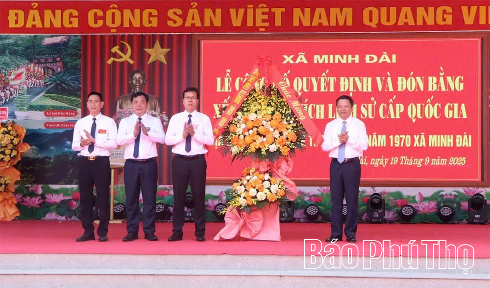 Công bố quyết định xếp hạng Di tích lịch sử cấp Quốc gia: Địa điểm Khu Kinh tế Thanh niên năm 1970 tại xã Minh Đài