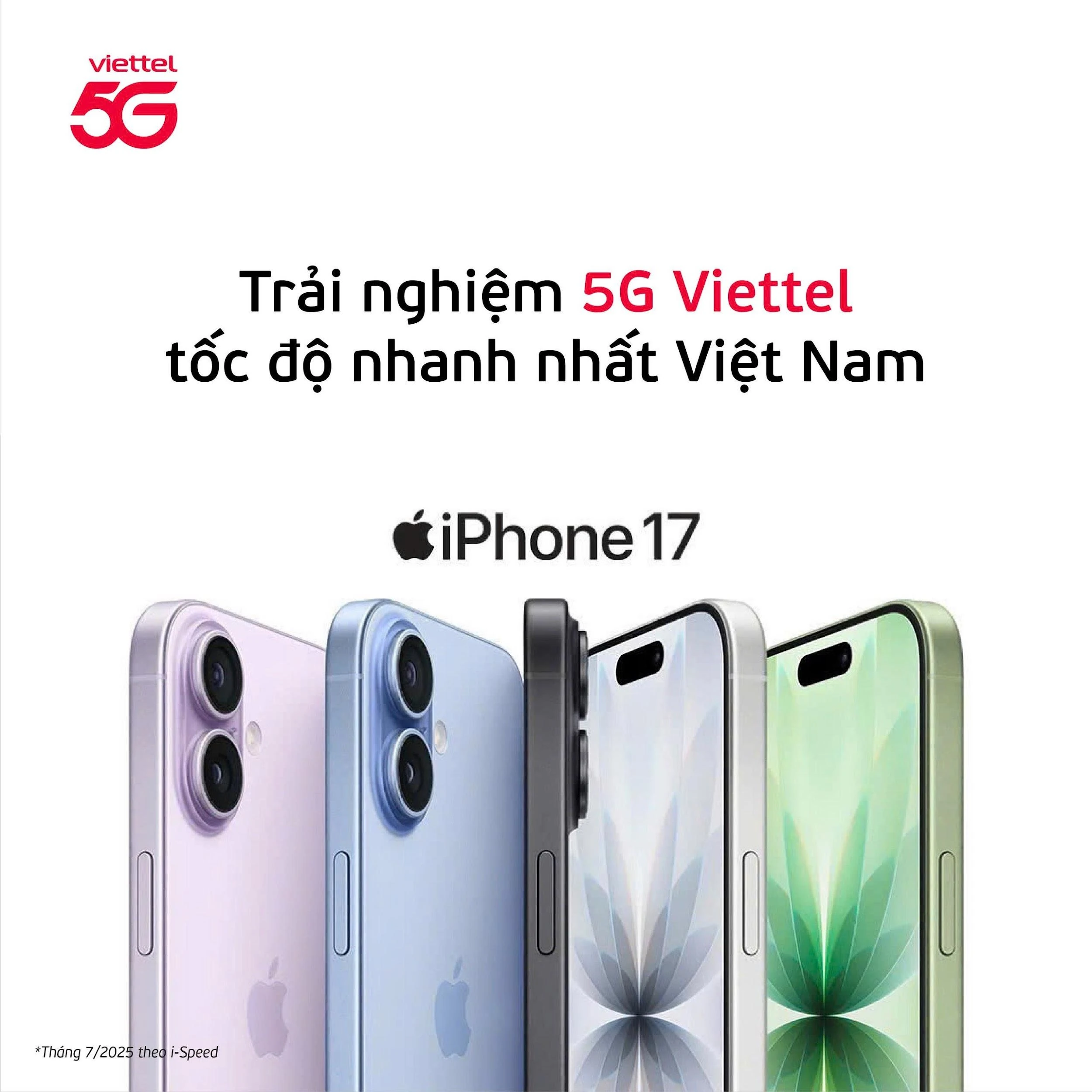 Viettel ra mắt gói cước 5G “chính hiệu” cho iPhone 17