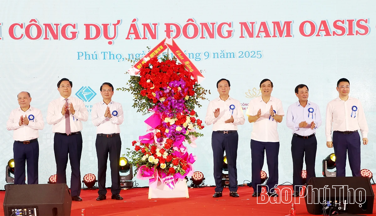 Khởi công Dự án Khu đô thị mới Đông Nam Oasis City chào mừng Đại hội đại biểu Đảng bộ tỉnh