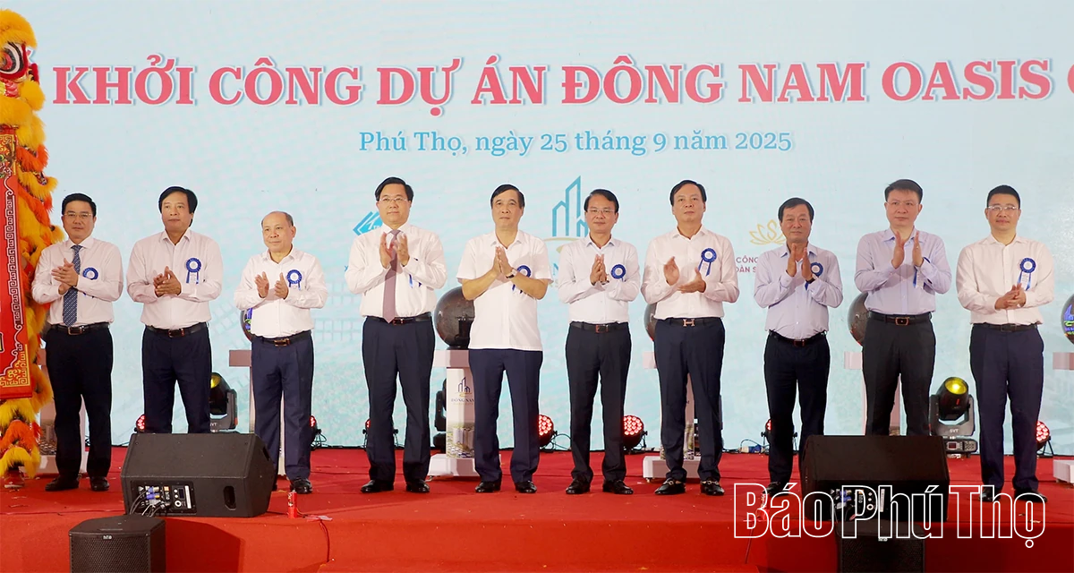 Khởi công Dự án Khu đô thị mới Đông Nam Oasis City chào mừng Đại hội đại biểu Đảng bộ tỉnh