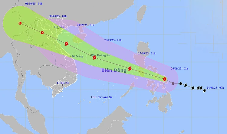 Thời tiết ngày 26/9: Bão Bualoi tiến nhanh vào Biển Đông, cảnh báo mưa lớn diện rộng