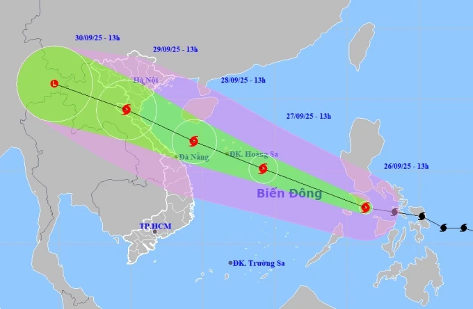 Bão Bualoi có thể mạnh cấp 13 khi áp sát bờ biển Bắc Trung Bộ