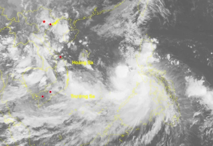 Bão Bualoi có thể mạnh cấp 13 khi áp sát bờ biển Bắc Trung Bộ