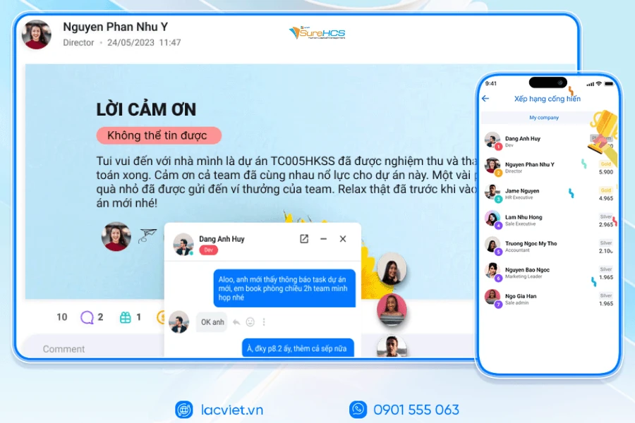 Lạc Việt SureHCS tích hợp AI tối ưu quản trị nguồn nhân lực thời đại số