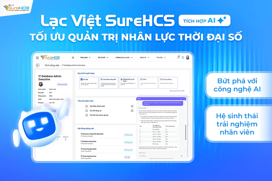 Lạc Việt SureHCS tích hợp AI tối ưu quản trị nguồn nhân lực thời đại số