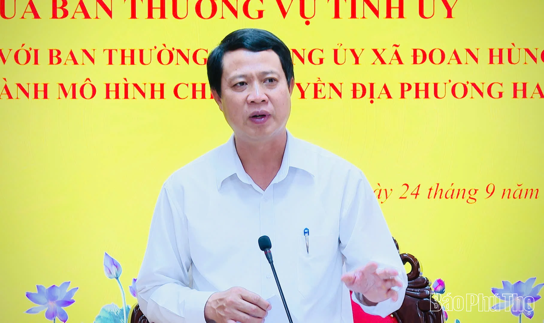 Đoàn giám sát của Ban Thường vụ Tỉnh ủy làm việc tại xã Đoan Hùng