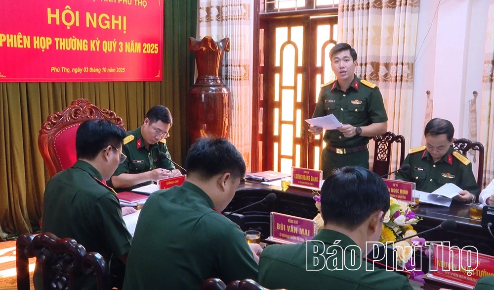 Đảng ủy Quân sự tỉnh ra nghị quyết Quý 4 năm 2025