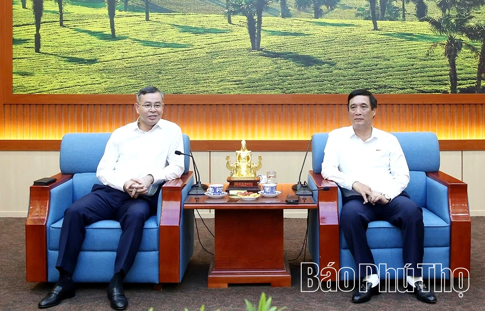 Tổng kiểm toán Nhà nước thăm và làm việc với tỉnh Phú Thọ