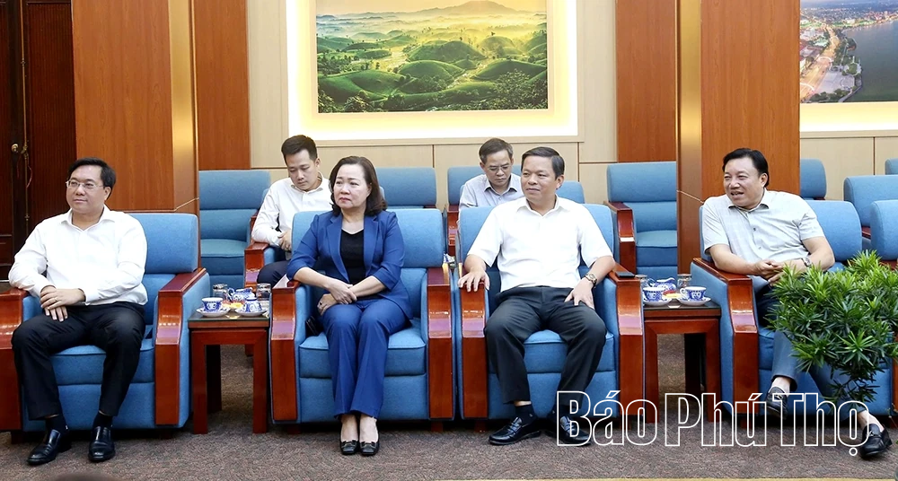 Tổng kiểm toán Nhà nước thăm và làm việc với tỉnh Phú Thọ