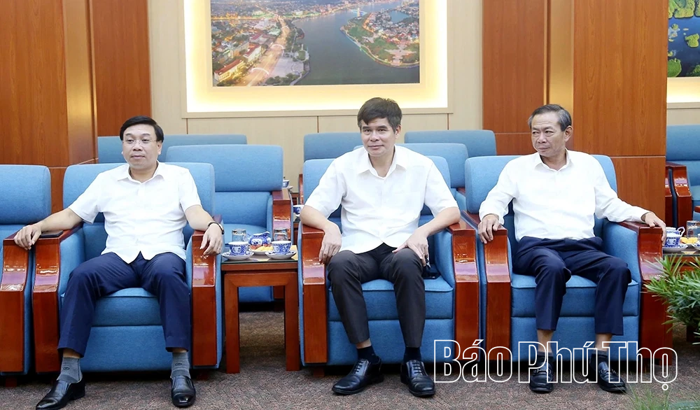 Tổng kiểm toán Nhà nước thăm và làm việc với tỉnh Phú Thọ