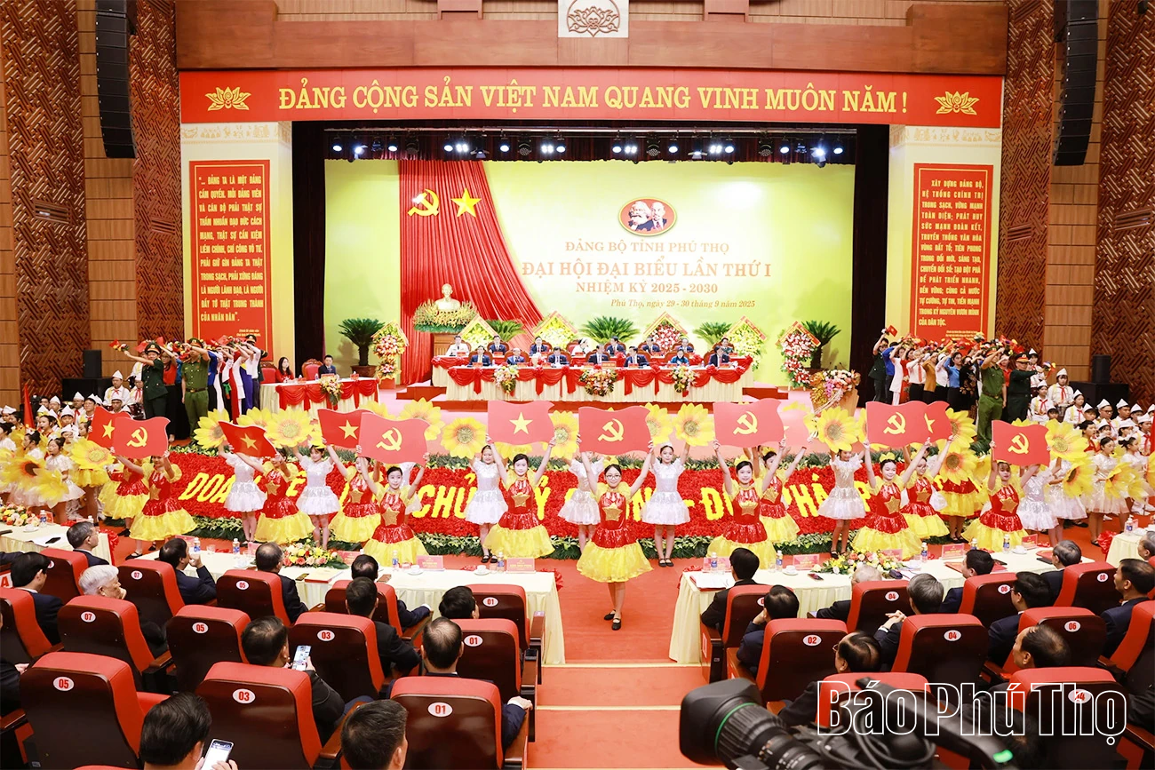 Khai mạc Đại hội đại biểu Đảng bộ tỉnh Phú Thọ lần thứ I, nhiệm kỳ 2025-2030