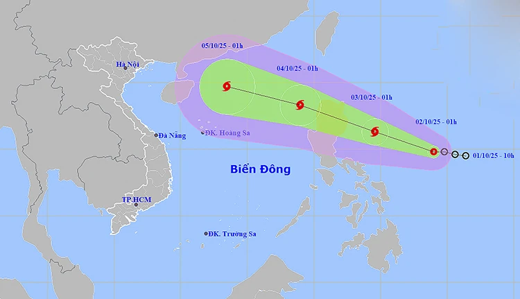 Thời tiết ngày 2/10: Áp thấp nhiệt đới khả năng mạnh lên thành bão, lũ trên các sông tiếp tục dâng cao