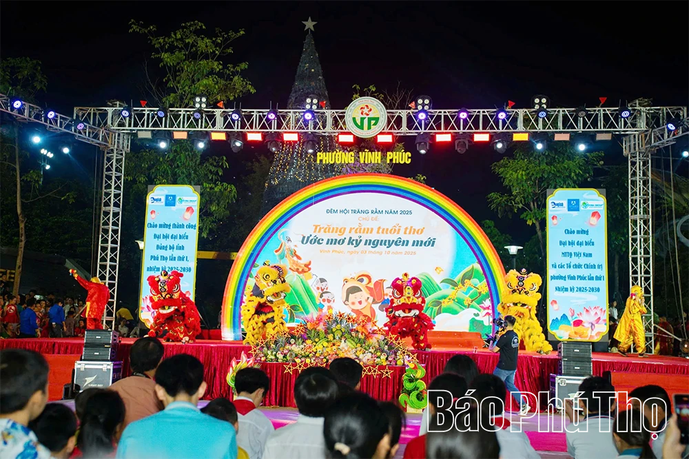 Rộn ràng Đêm hội Trăng Rằm 2025 tại phường Vĩnh Phúc