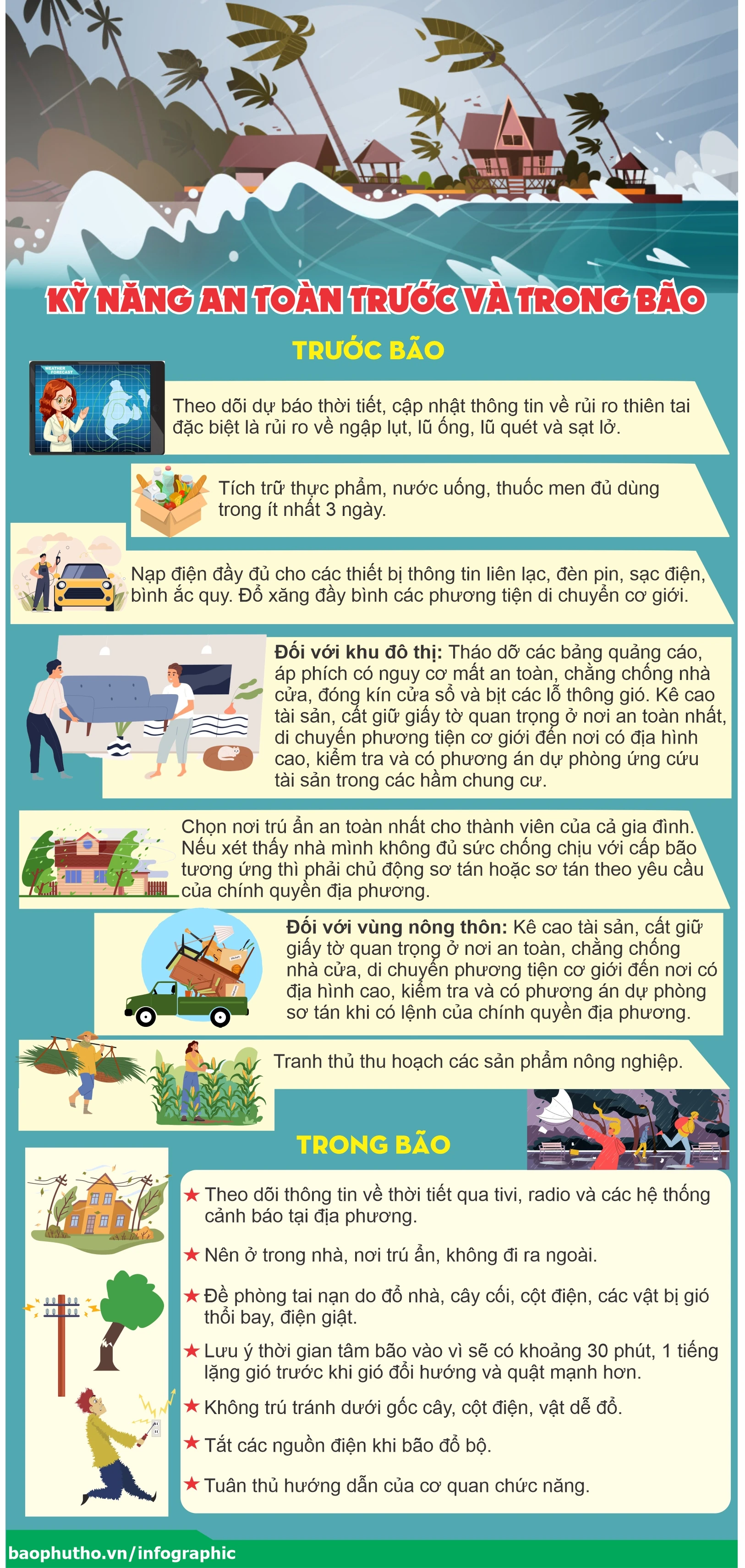 Kỹ năng an toàn trước và trong bão