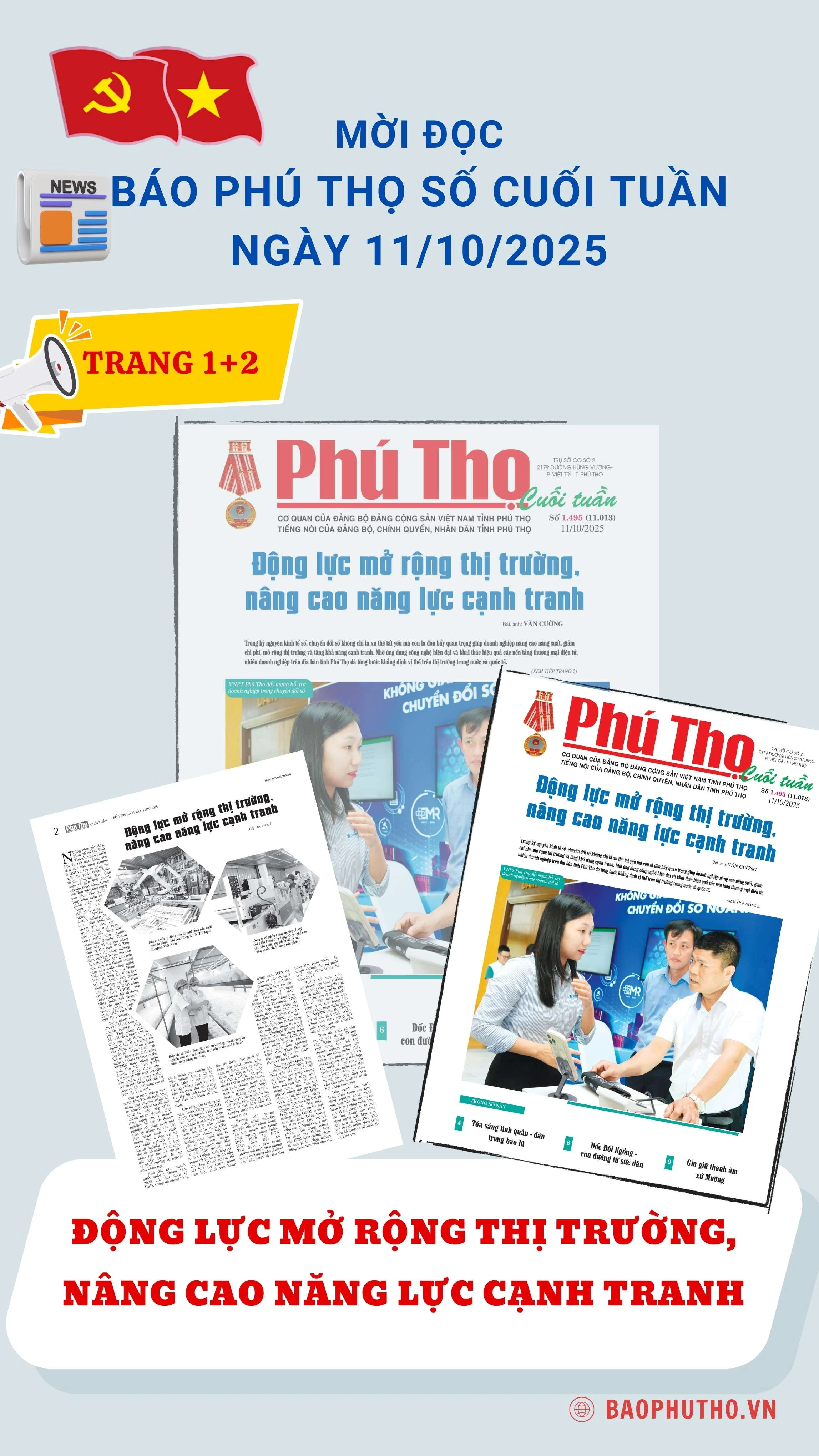 Báo Phú Thọ: Mời đọc số Báo Phú Thọ Cuối tuần phát hành ngày 11-10-2025