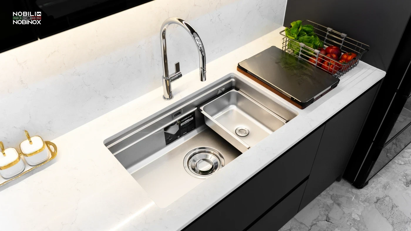 Chậu rửa bát 1 hố Nobinox: Giải pháp lý tưởng cho căn bếp nhỏ hẹp