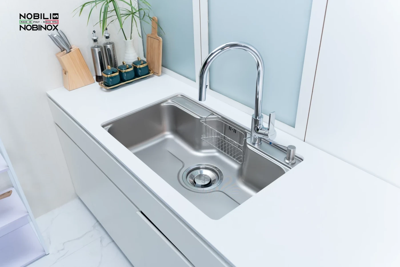 Chậu rửa bát 1 hố Nobinox: Giải pháp lý tưởng cho căn bếp nhỏ hẹp