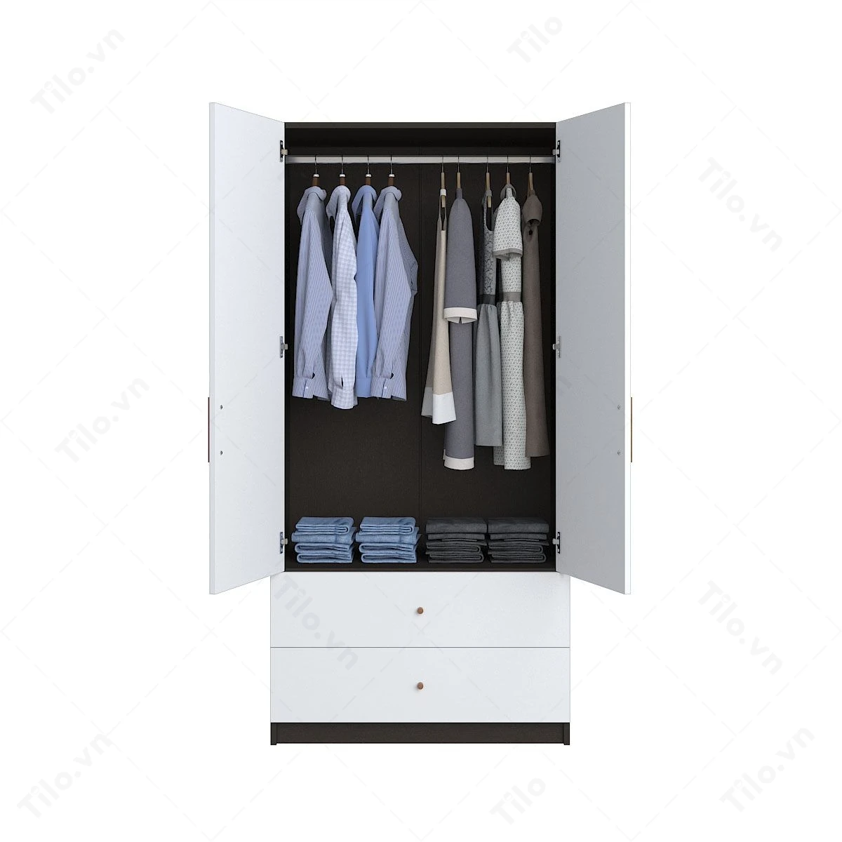 5 Mẫu tủ quần áo 2 cánh được ưa chuộng nhất hiện nay