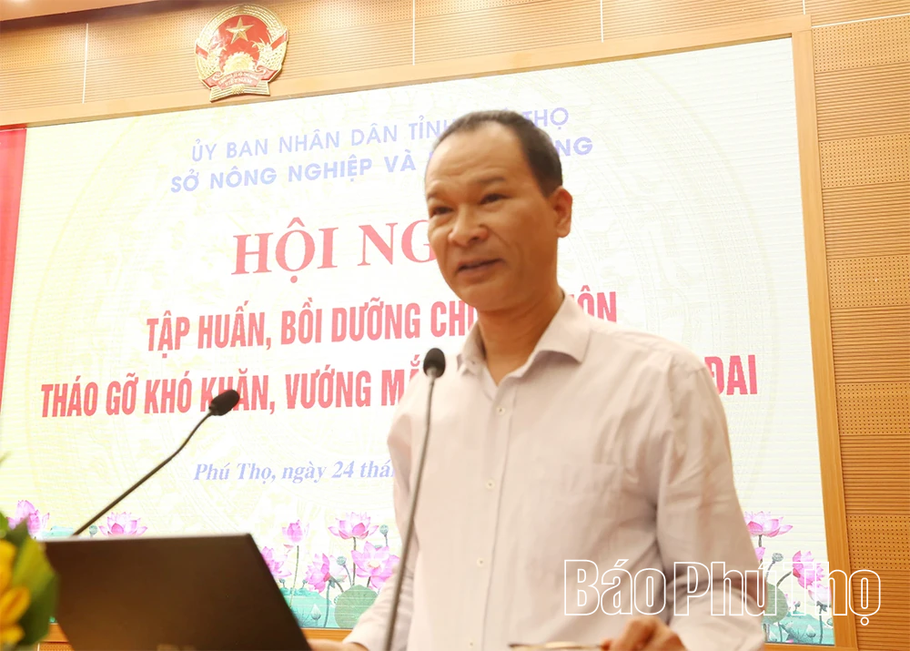 Tập huấn, bồi dưỡng chuyên môn, tháo gỡ khó khăn, vướng mắc về lĩnh vực đất đai