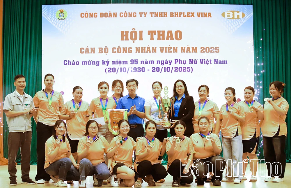 Công đoàn Công ty TNHH BH Flex Vina tổ chức Hội thao cán bộ, công nhân viên năm 2025