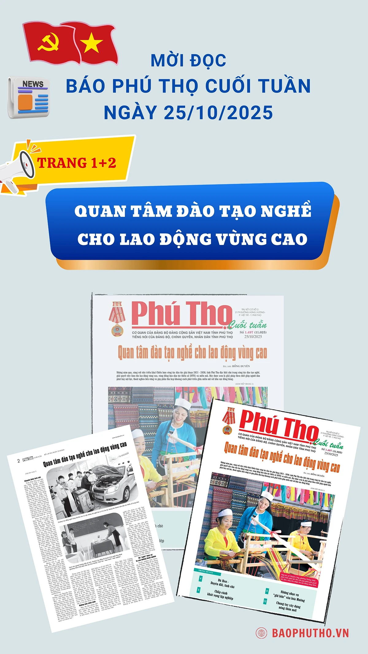 Báo Phú Thọ: Mời đọc số Báo Phú Thọ Cuối tuần phát hành ngày 25-10-2025
