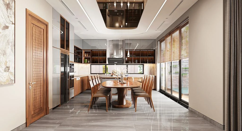 Thiết kế và thi công nội thất gỗ óc chó tại Phú Thọ