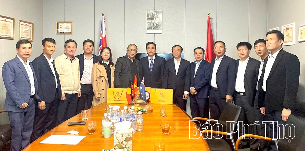 Lãnh đạo tỉnh Phú Thọ làm việc với Hội doanh nhân Việt Nam tại Úc