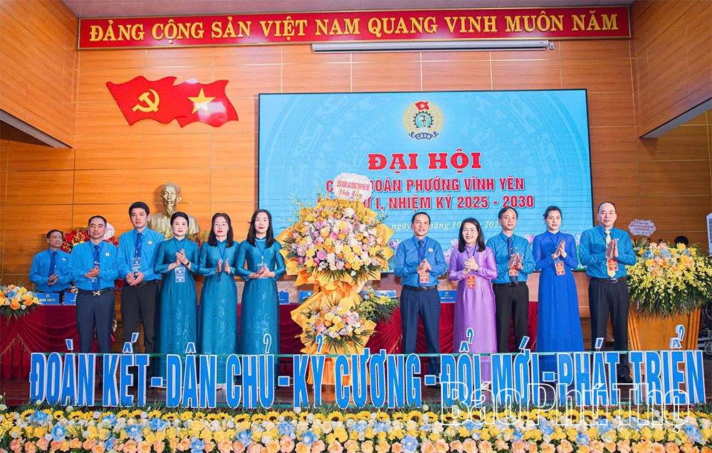 Đại hội Công đoàn phường Vĩnh Yên lần thứ I