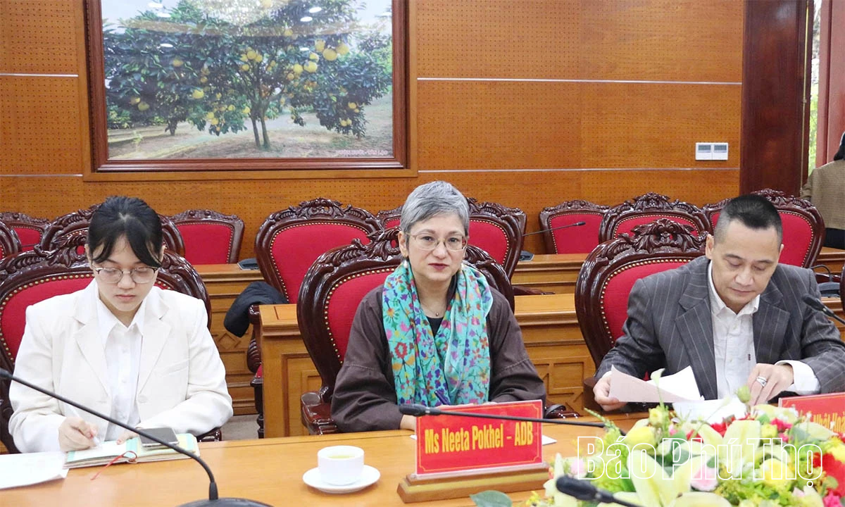 Đoàn công tác Ngân hàng phát triển Châu Á (ADB) thăm và làm việc tại tỉnh