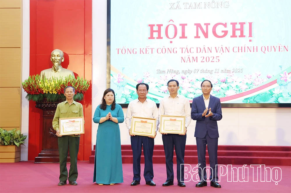 Xã Tam Nông tổng kết công tác dân vận chính quyền năm 2025
