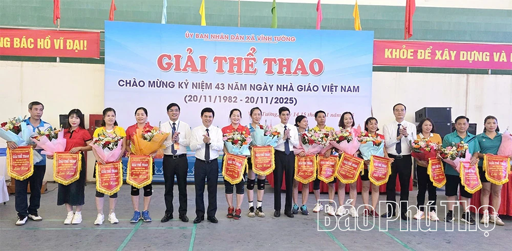 Xã Vĩnh Tường tổ chức giải thể thao chào mừng Ngày Nhà giáo Việt Nam 20/11