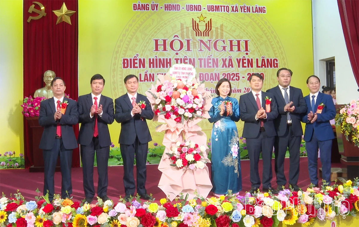 Phó Chủ tịch UBND tỉnh Phùng Thị Kim Nga dự Hội nghị biểu dương điển hình tiên tiến xã Yên Lãng