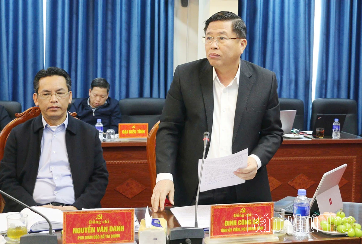 Phó Bí thư Tỉnh ủy Nguyễn Mạnh Sơn làm việc với Ban Thường vụ Đảng ủy các xã Kim Bôi, Dũng Tiến, Hợp Kim