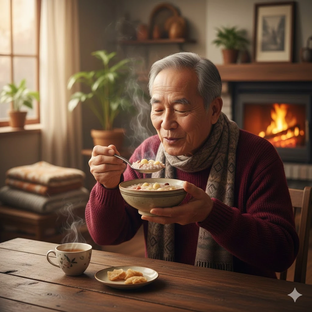 Cách nấu cháo gạo lứt, hạt sen và gừng làm ấm cơ thể, tốt cho người cao tuổi