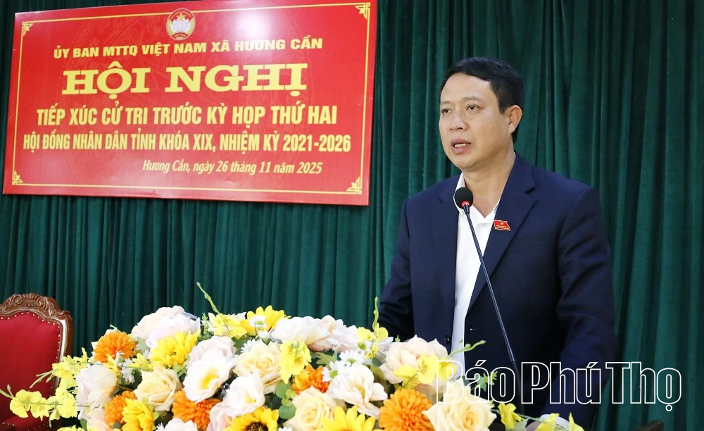 Đại biểu HĐND tỉnh tiếp xúc cử tri xã Hương Cần