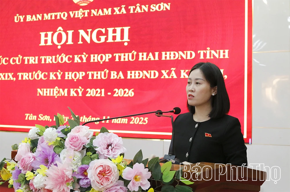 Đại biểu HĐND tỉnh tiếp xúc cử tri xã Tân Sơn