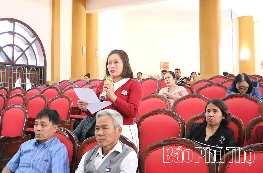 Tổ đại biểu HĐND tỉnh cụm Hòa Bình tiếp xúc cử tri trước Kỳ họp thứ Hai, HĐND tỉnh khóa XIX