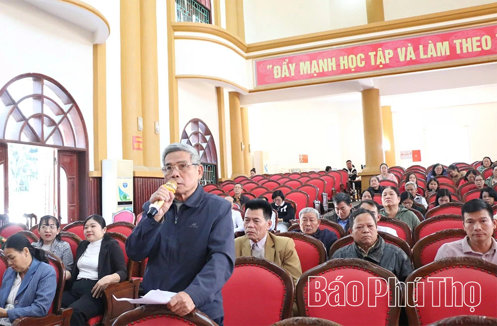 Tổ đại biểu HĐND tỉnh cụm Hòa Bình tiếp xúc cử tri trước Kỳ họp thứ Hai, HĐND tỉnh khóa XIX