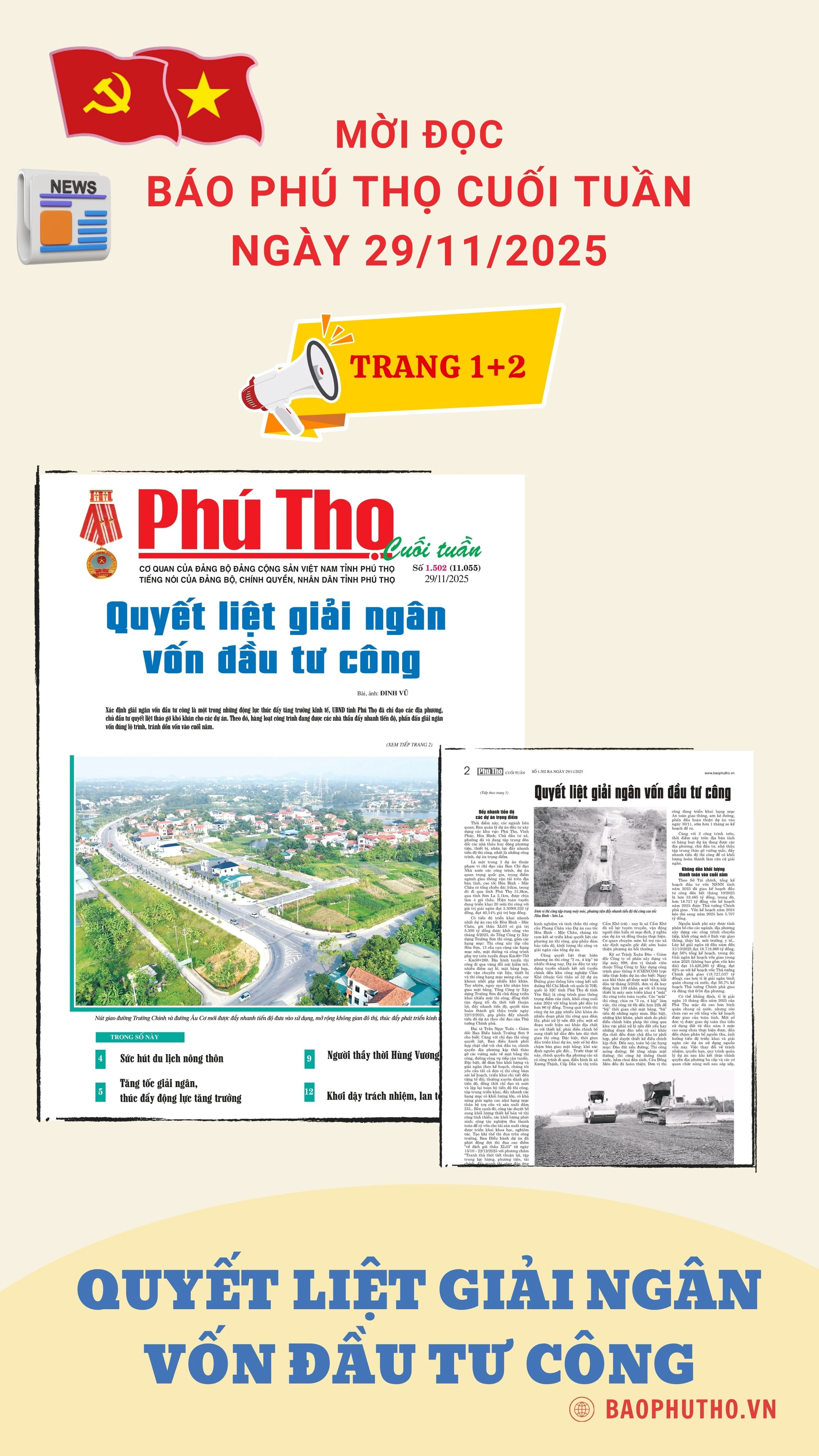 Báo Phú Thọ: Mời đọc Báo Phú Thọ Cuối tuần phát hành ngày 29-11-2025