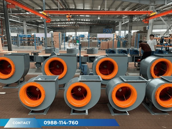 Quạt ly tâm công nghiệp tại Phú Đạt Vượng tối ưu hiệu suất cho nhà máy