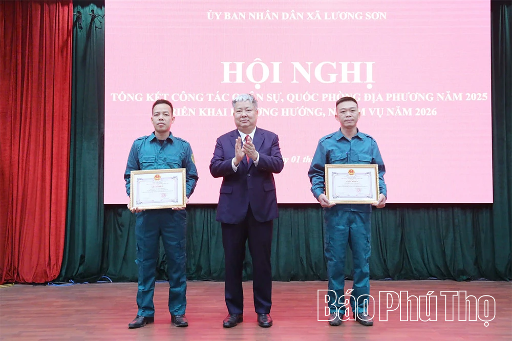 Xã Lương Sơn tổng kết công tác quân sự, quốc phòng địa phương năm 2025