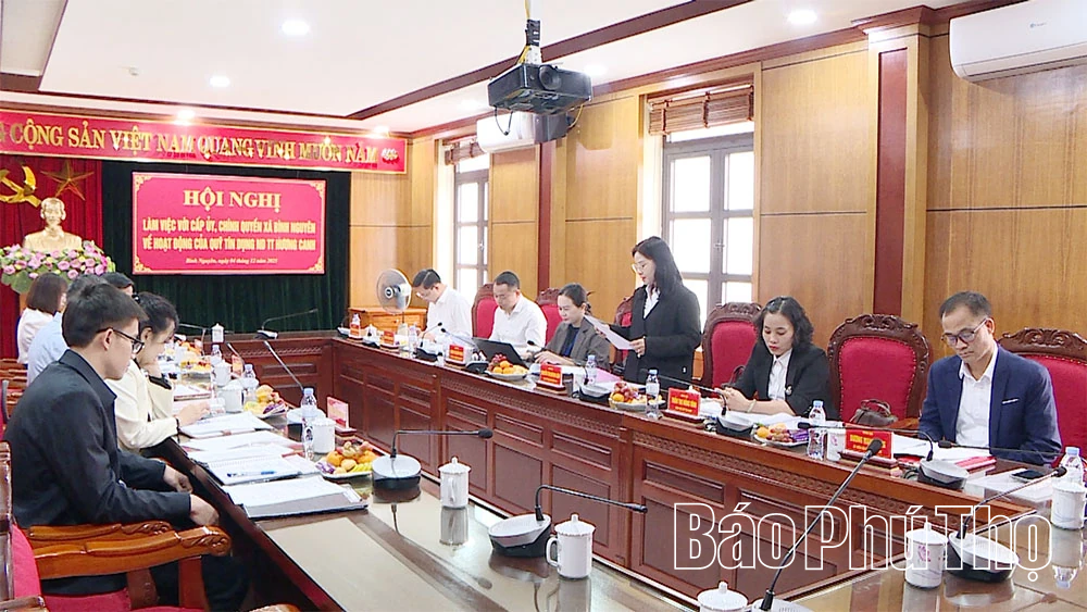 Ngân hàng nhà nước khu vực 4 làm việc với xã Bình Nguyên về hoạt động hệ thống Quỹ tín dụng nhân dân