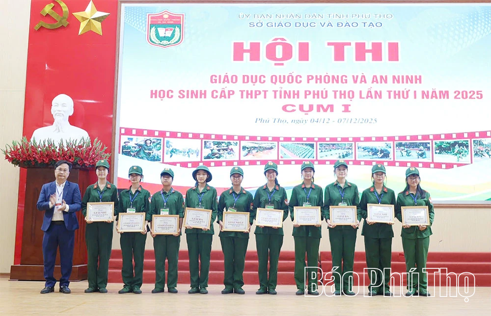 Bế mạc Hội thi Giáo dục quốc phòng và An ninh học sinh THPT lần thứ nhất, năm 2025 cụm I