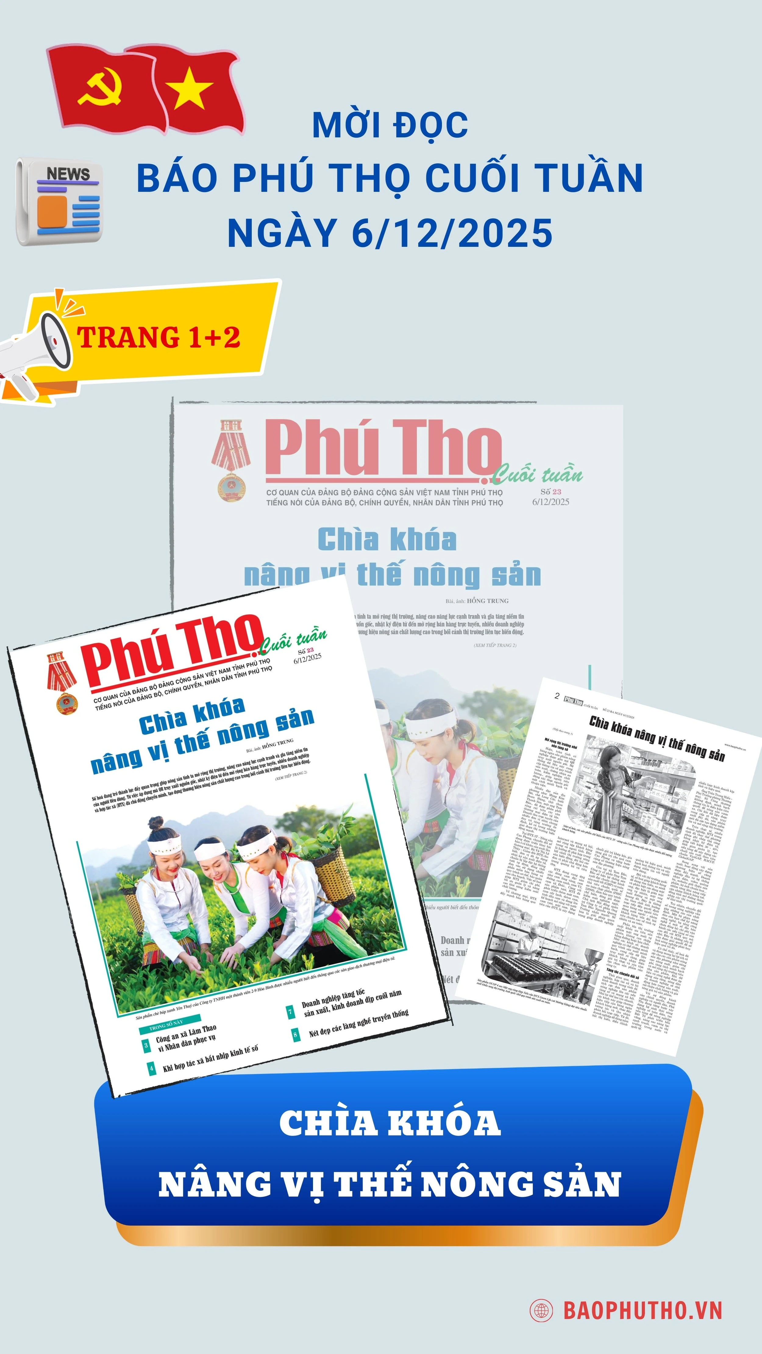 Báo Phú Thọ: Mời đọc Báo Phú Thọ Cuối tuần phát hành ngày 6-12-2025