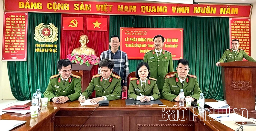 Công an xã Yên Lạc phát động phong trào thi đua “Ba nhất”