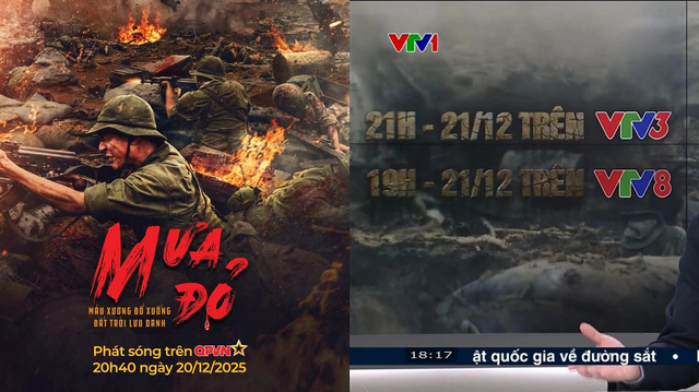 “Mưa đỏ” lên sóng QPVN, VTV giờ vàng cuối tuần