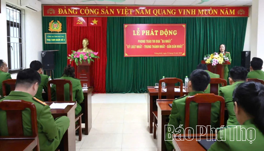 Trại tạm giam số 3 phát động phong trào thi đua “Ba nhất