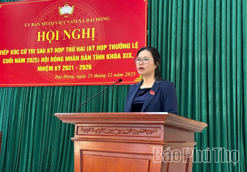 Tổ Đại biểu HĐND tỉnh tiếp xúc cử tri xã Đại Đồng