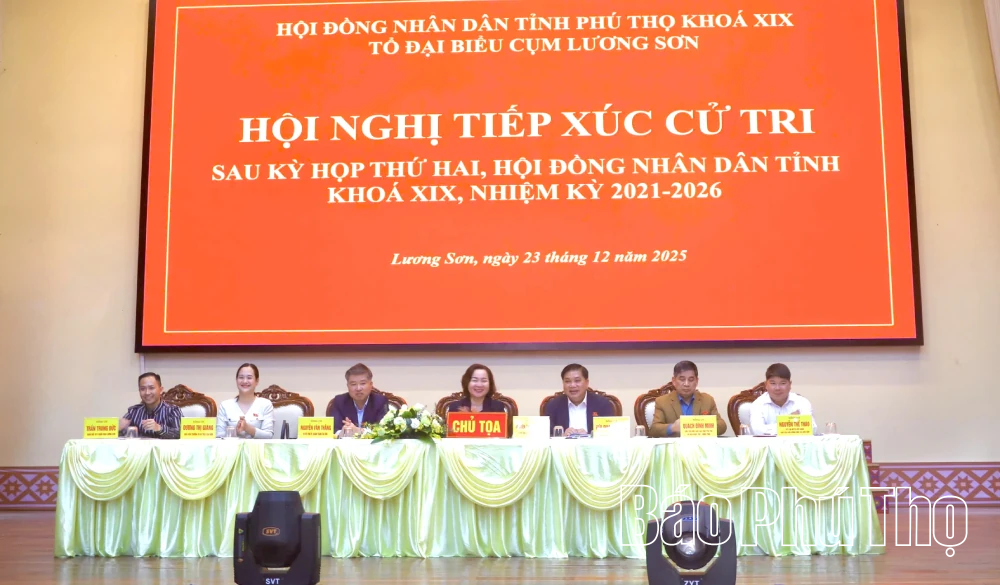 Đại biểu HĐND tỉnh cụm Lương Sơn tiếp xúc cử tri sau Kỳ họp thứ Hai, khóa XIX